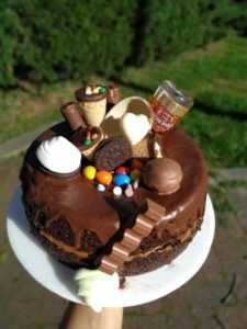 Torta de chocolate creativa
