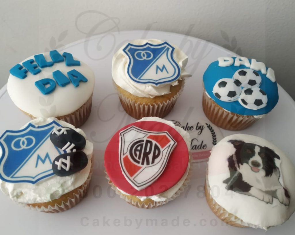 Te Ofrecemos estos Cupcakes decorados de Millonarios personalizados a tu gusto, además deliciosas tortas