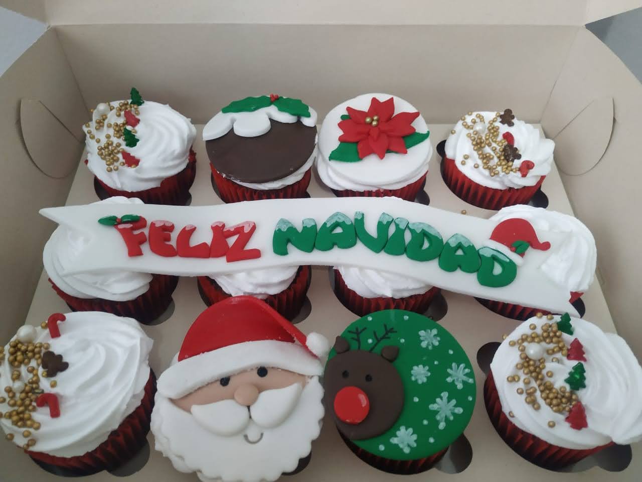 Nuevos Cupcakes de Navidad Personalizados