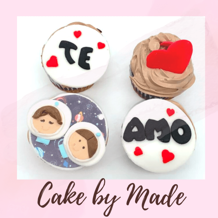 Exprésate con Cupcakes personalizados te Amo para el día del Amor y la Amistad