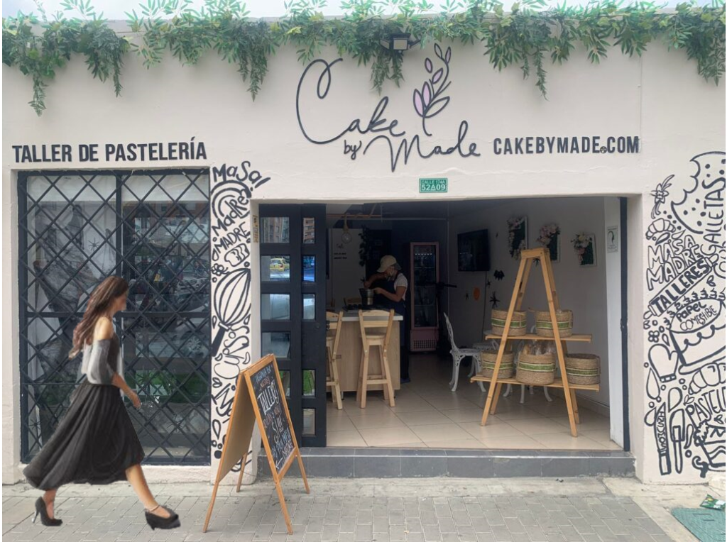 Esta parte correspondía la Entrada de la pastelería Personaliza a CAKE BY MADE Ubicada en el barrio Villa del Prado Localidad de usaque en Norte de Bogotá