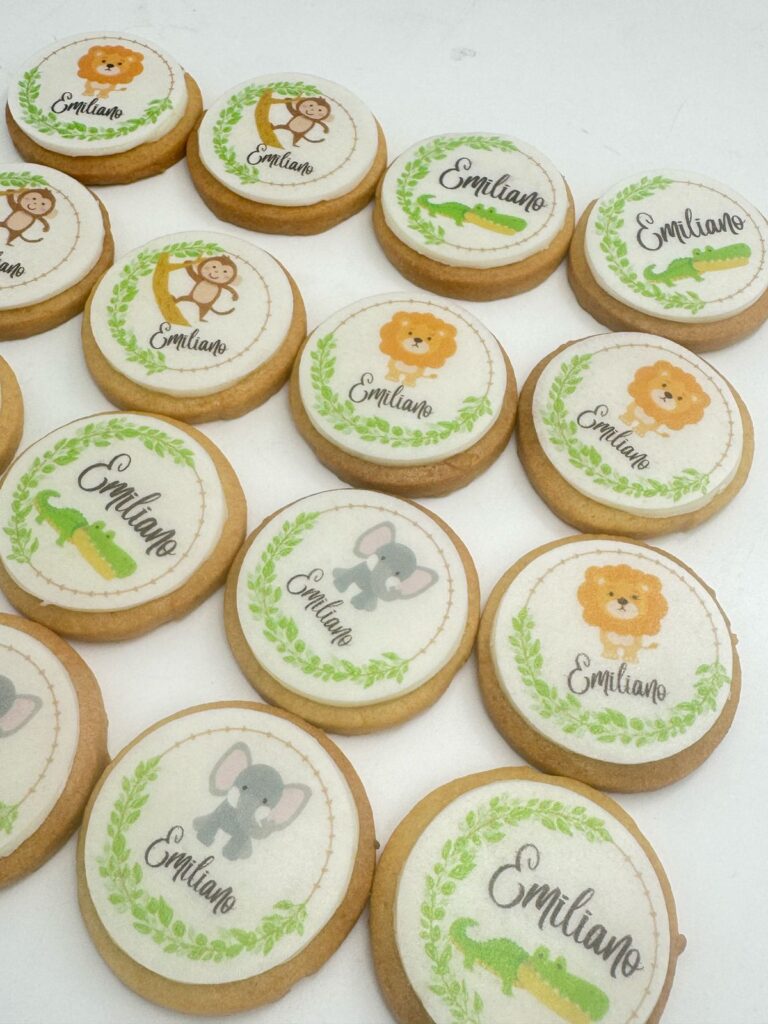 Hermosas galletas decoradas Motivos selva animales infantiles