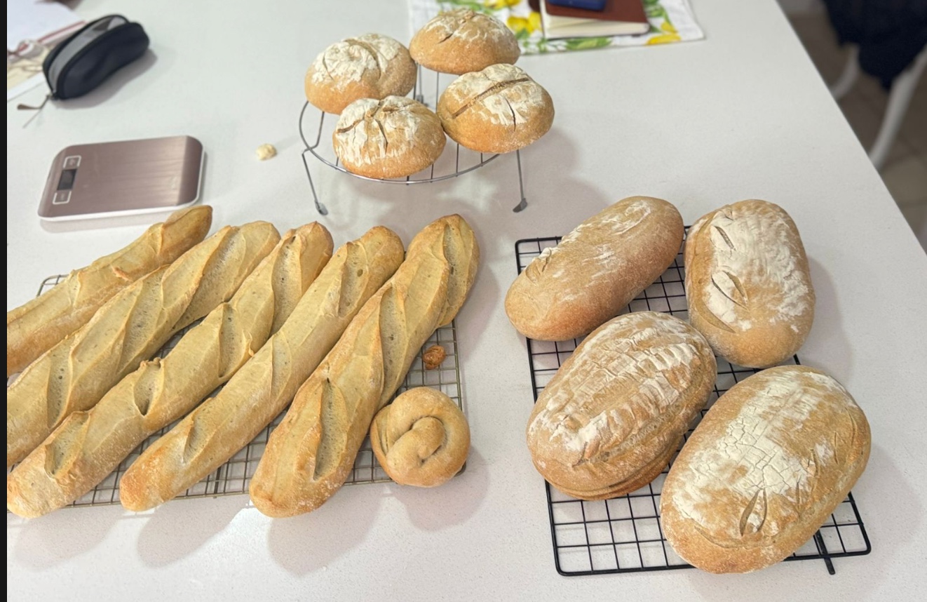 Curso de Masa Madre en Bogotá: Taller Práctico de Pan Artesanal 6 Panes de masa madre en taller Cake by Made